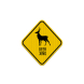 Crossing Deer Xing Aluminum Sign (EGR Reflective)