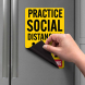 Practice Social Distancing While In Building Magnetic Sign (Non Reflective)