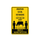 Social Distancing Keep One Cow Apart Decal (Non Reflective)