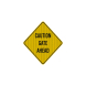 Warning Caution Gate Ahead Aluminum Sign (HIP Reflective)