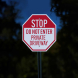 Do Not Enter Private Driveway Aluminum Sign (Diamond Reflective)
