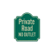 Private Road 10 MPH, No Outlet Aluminum Sign (HIP Reflective)