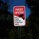 Private Driveway Under Surveillance Aluminum Sign (Diamond Reflective)