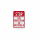 Pedestrians Safety Pedestrian In Crosswalk Aluminum Sign (Diamond Reflective)