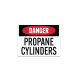 OSHA Danger Propane Cylinders Decal (Non Reflective)