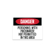 OSHA Danger Personnel With Pacemaker Not Permitted Decal (Non Reflective)
