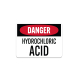 OSHA Danger Hydrochloric Acid Decal (Non Reflective)