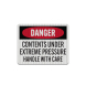 Chemical Contents Pressure Aluminum Sign (EGR Reflective)