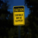 Caution Sidewalk Aluminum Sign (HIP Reflective)