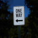 One Way Left Arrow Aluminum Sign (HIP Reflective)