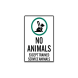 No Animals Except Trained Service Animals Decal (Non Reflective)