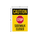 Caution Stop Parking Corflute Sign (Non Reflective)