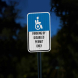 Parking By Disabled Permit Aluminum Sign (EGR Reflective)