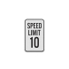 MUTCD Speed Limit 10 Aluminum Sign (Diamond Reflective)