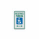 ADA Handicap Reserved Parking Aluminum Sign (Diamond Reflective)
