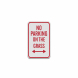No Parking On The Grass With Arrow Aluminum Sign (Diamond Reflective)