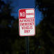 No Parking Symbol & Arrow Pointing Left & Right Aluminum Sign (Diamond Reflective)