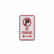 No Parking Symbol & Arrow Pointing Left & Right Decal (EGR Reflective)