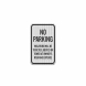 Auto Boot Parking Aluminum Sign (EGR Reflective)