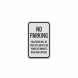 Auto Boot Parking Aluminum Sign (Diamond Reflective)