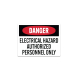Electrical Hazard Authorized Decal (Non Reflective)