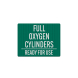 Gas Full Oxygen Cylinders Ready Use Decal (EGR Reflective)