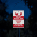 Unauthorized Vehicles Will Be Towed Aluminum Sign (EGR Reflective)