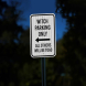 Witch Parking Only Aluminum Sign (HIP Reflective)