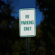 RV Parking Only Aluminum Sign (EGR Reflective)