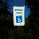 ADA Reserved Parking Aluminum Sign (Diamond Reflective)