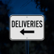 Deliveries Parking Aluminum Sign (Diamond Reflective)