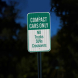 Compact Cars Only Aluminum Sign (HIP Reflective)
