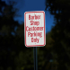 Barber Shop Customer Parking Only Aluminum Sign (EGR Reflective)