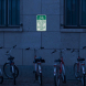 Bike Parking At Your Own Risk Aluminum Sign (EGR Reflective)