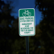 Bike Parking At Your Own Risk Aluminum Sign (Diamond Reflective)