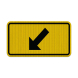 Left Diagonal Arrow Aluminum Sign (HIP Reflective)