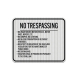 No Trespassing Rules Aluminum Sign (HIP Reflective)