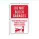 Do Not Block Garages Corflute Sign (Reflective)