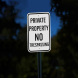 Illinois No Trespassing Aluminum Sign (Diamond Reflective)