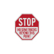 Stop, No Semi Trucks Aluminum Sign (EGR Reflective)