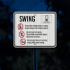 Swing Rules Aluminum Sign (EGR Reflective)