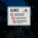 Playground Slide Rules Aluminum Sign (EGR Reflective)