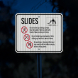 Playground Slide Rules Aluminum Sign (HIP Reflective)