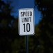 Speed Limit 10 MPH Aluminum Sign (EGR Reflective)