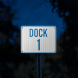 Shipping Receiving Or Loading Dock Number Aluminum Sign (EGR Reflective)