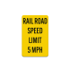 Railroad Speed Limit 5 MPH Decal (Non Reflective)