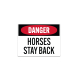 OSHA Horses Stay Back Decal (Non Reflective)
