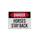 OSHA Horses Stay Back Decal (EGR Reflective)