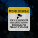 Spanish Security Camera Notice Aluminum Sign (HIP Reflective)