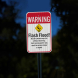 Water May Rise Without Warning Aluminum Sign (EGR Reflective)